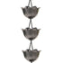 Aluminum Lotus Cup Rain Chain Replacement Downspout for Gutters, Pewter